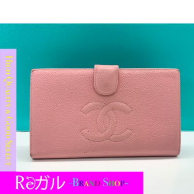 CHANEL 財布 がま口 キャビアスキン 01