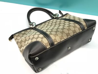 GUCCI トートバック ジャガード×レザー 03