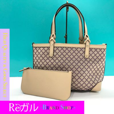 GUCCI トートバッグ GG柄 紫ステッチ 01