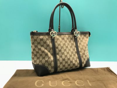 GUCCI トートバック ジャガード×レザー 02