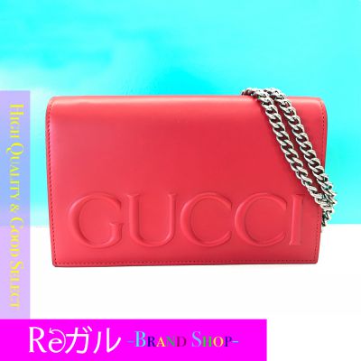 【美品】GUCCI チェーンウォレット GGロゴ 01